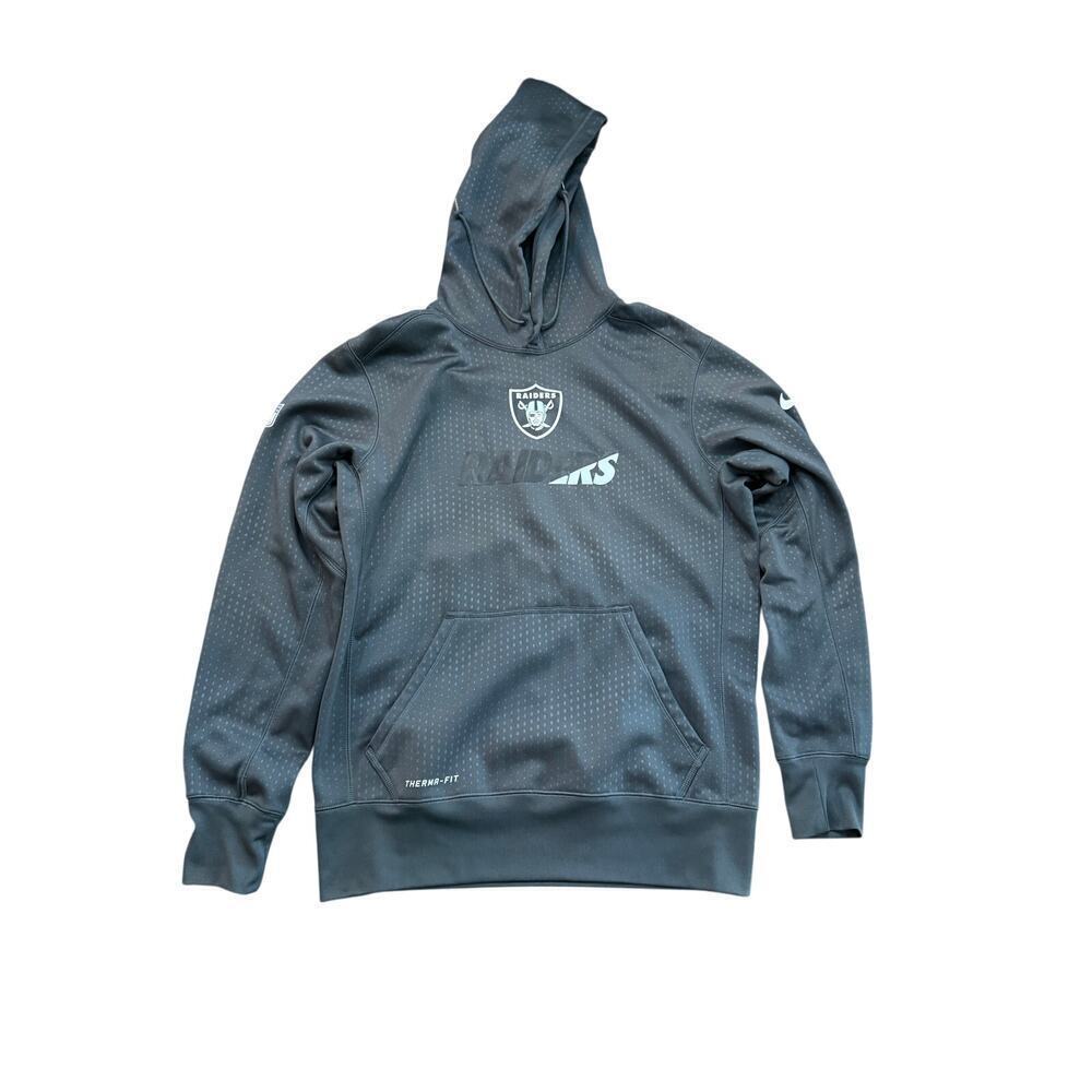 Nike NFL Black Las Vegas Raiders Therma Prime Logo Hoodie Size Medium